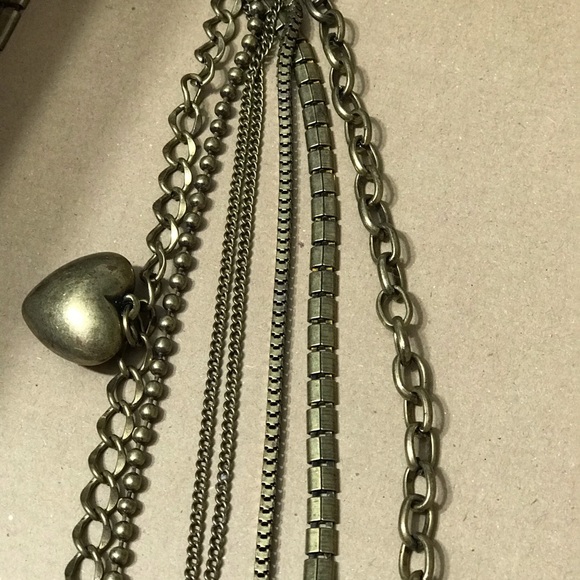 Vintage Brass Multilayered  Gold ToneLong Necklace - Picture 6 of 10